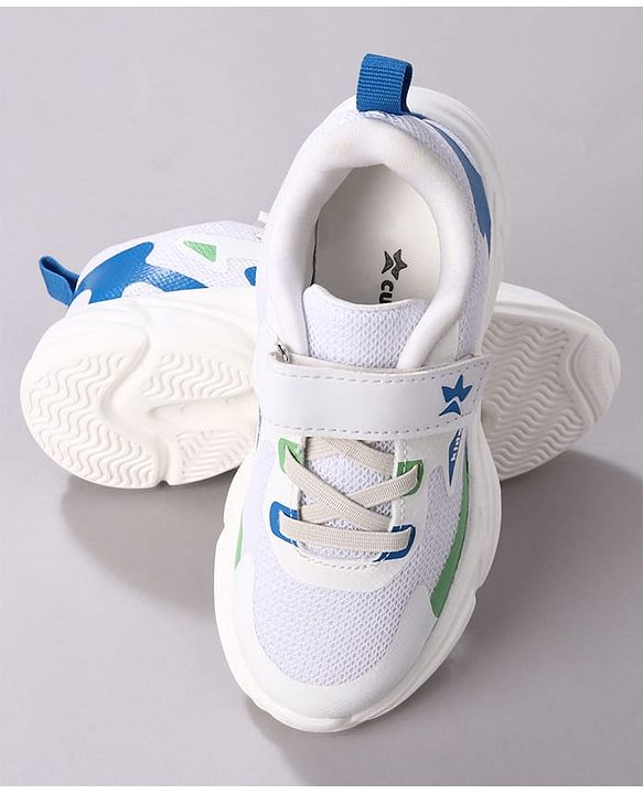 Cute Walk by Babyhug Velcro Closure Solid Sneaker Shoes - White
