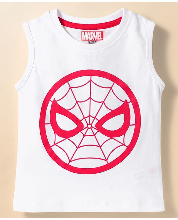 Babyhug Marvel Single Jersey Knit Half Sleeves Spider Man Printed Shirt With T-Shirt  - Navy Blue
