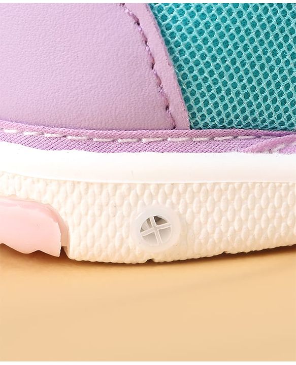 Cute Walk by Babyhug Velcro Closure Casual Shoes With Animal Applique - Purple