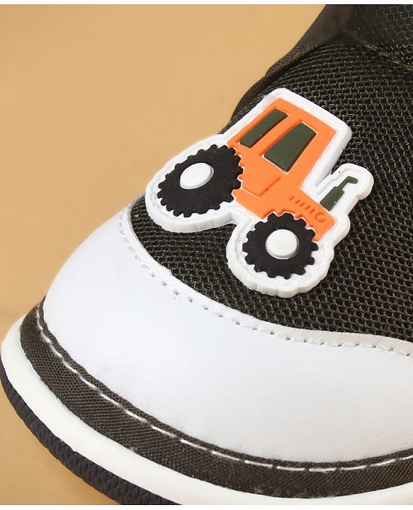 Cute Walk by Babyhug Casual Shoes With Velcro Closure & Vehicle Applique - Navy Blue
