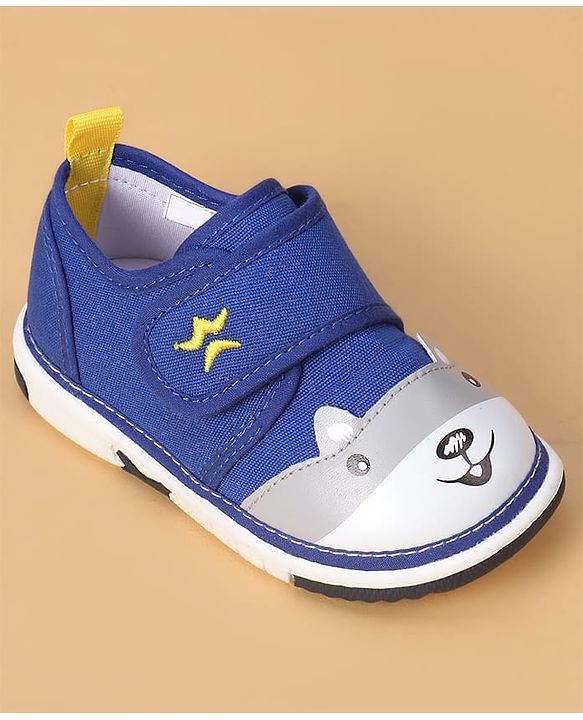 Cute Walk by Babyhug Casual Shoes With Velcro Closure & Bunny Face Applique - Grey