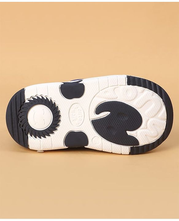Cute Walk by Babyhug Casual Shoes With Velcro Closure & Bunny Face Applique - Grey