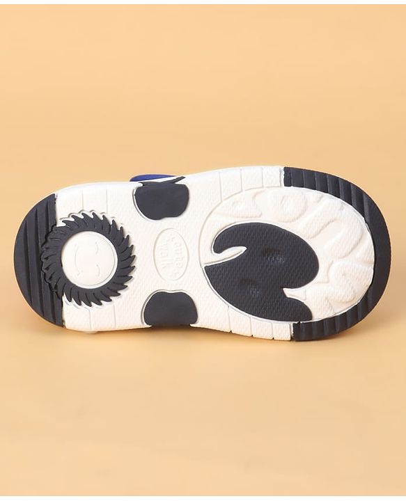 Cute Walk by Babyhug Casual Shoes With Velcro Closure & Face Applique - Black