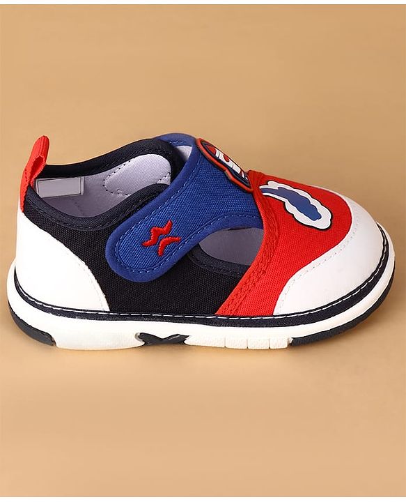 Cute Walk by Babyhug Velcro Closure Casual Shoes With Rocket Print & Applique - Yellow