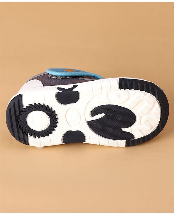 Cute Walk by Babyhug Velcro Closure Casual Shoes With Rocket Print & Applique - Yellow
