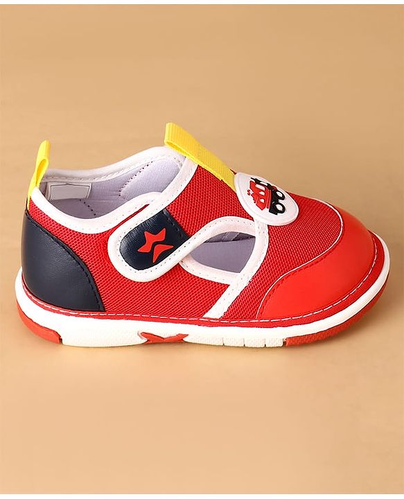Cute Walk by Babyhug Velcro Closure Casual Shoes With Truck Applique - Navy Blue