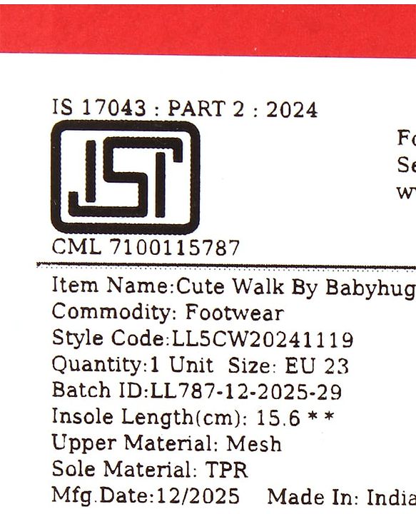 Cute Walk by Babyhug Casual Shoes With Dino Applique & Velcro Closure - Grey