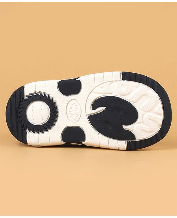 Cute Walk by Babyhug Casual Shoes With Dino Applique & Velcro Closure - Grey