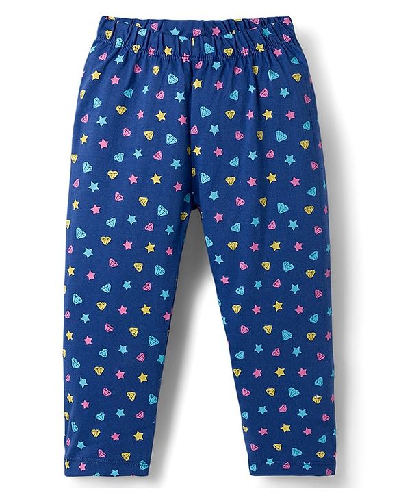 Babyhug Cotton Knit Full Sleeves Co-ord Night Suit With Unicorn Print - Yellow