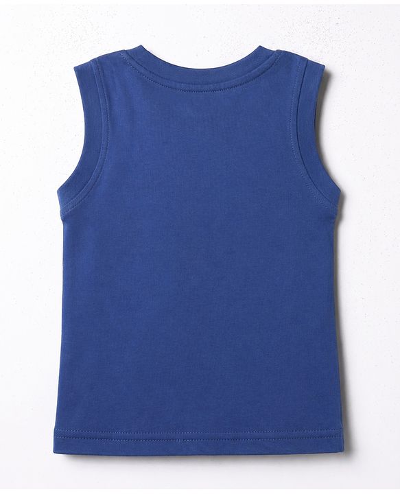 Babyhug Cotton Knit Tank T-Shirts Sleeveless with Graphics Pack of 3 -Multicolor
