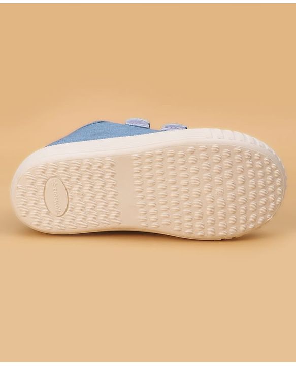 Cute Walk by Babyhug Casual Shoes With Velcro Closure & Face Print - Blue