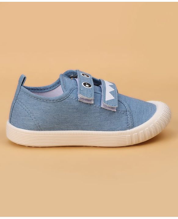 Cute Walk by Babyhug Casual Shoes With Velcro Closure & Face Print - Blue