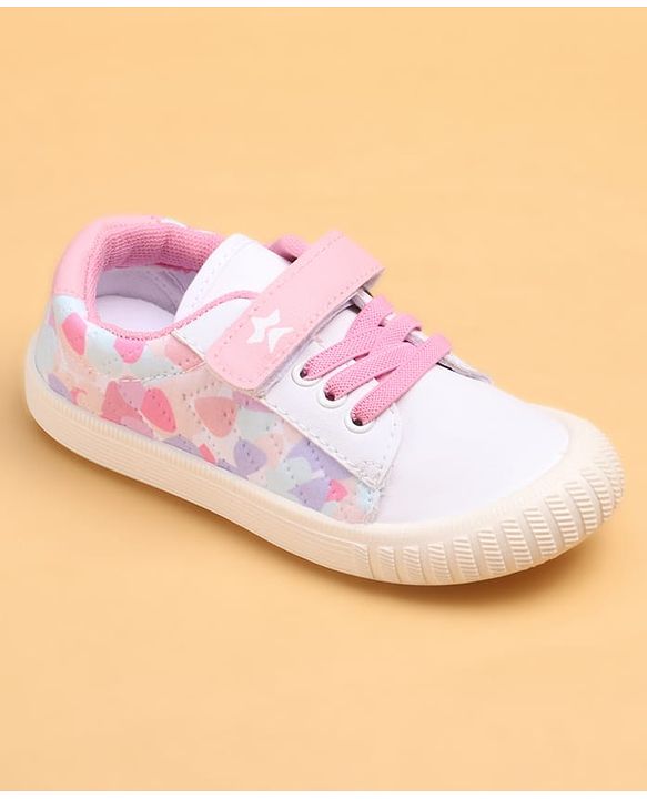 Cute Walk by Babyhug Printed Casual Shoes With Velcro Closure - Pink