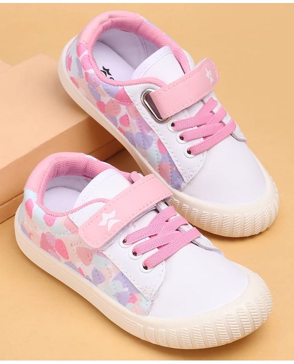Cute Walk by Babyhug Printed Casual Shoes With Velcro Closure - Pink