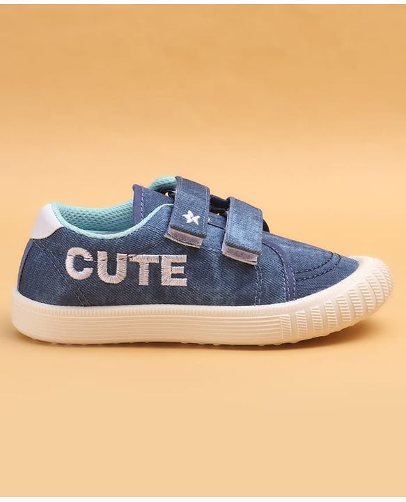 Cute Walk by Babyhug Casual Shoes With Text Design - Blue