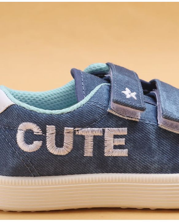 Cute Walk by Babyhug Casual Shoes With Text Design - Blue