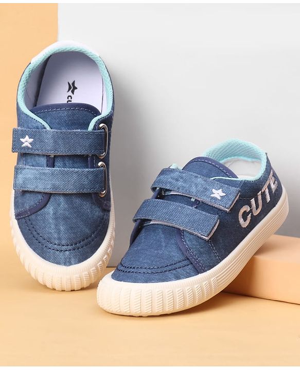 Cute Walk by Babyhug Casual Shoes With Text Design - Blue