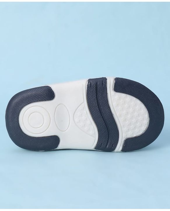 Cute Walk by Babyhug Velcro Closure Sandals With Football Print & Applique - Blue