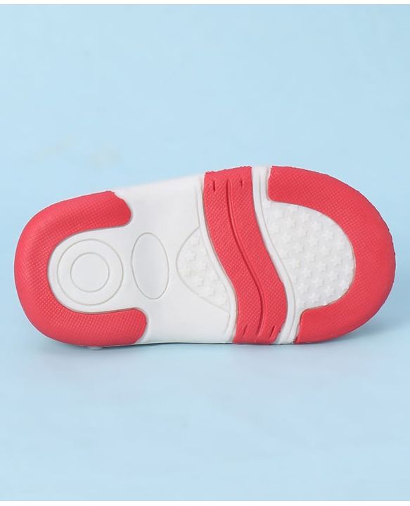 Cute Walk by Babyhug Velcro Closure Sandals With Football Print & Applique - Blue
