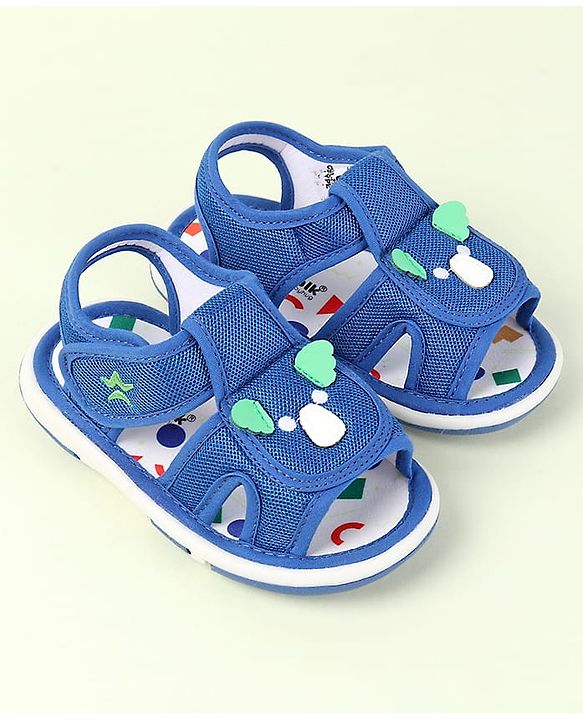 Cute Walk by Babyhug Velcro Closure Sandals With Wings Applique - Blue