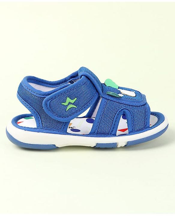 Cute Walk by Babyhug Velcro Closure Sandals With Wings Applique - Blue