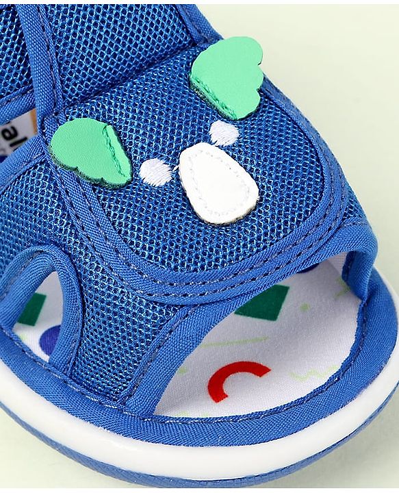 Cute Walk by Babyhug Velcro Closure Sandals With Wings Applique - Blue