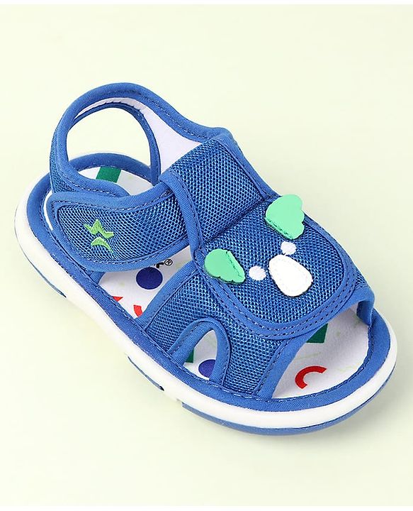 Cute Walk by Babyhug Velcro Closure Sandals With Wings Applique - Blue