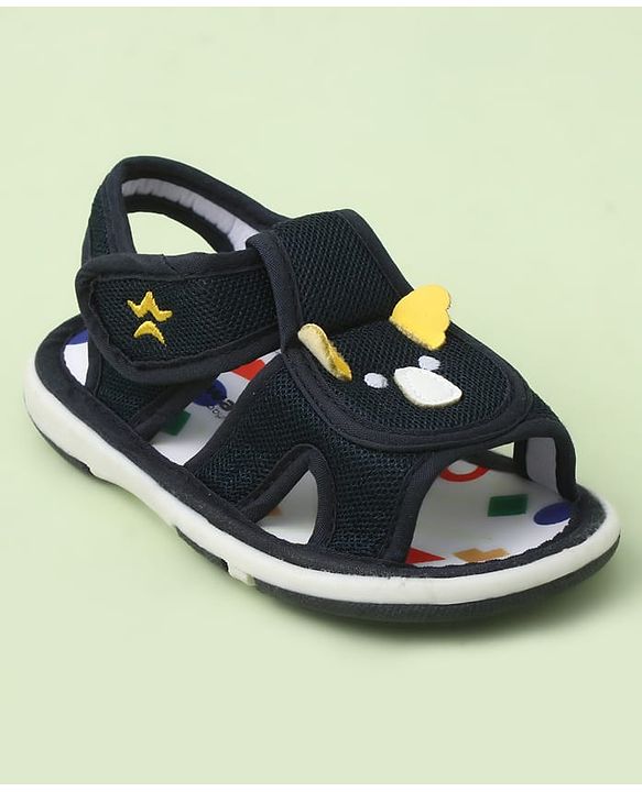 Cute Walk by Babyhug Velcro Closure Sandals With Wings Applique - Blue