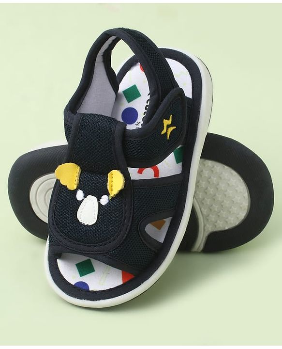 Cute Walk by Babyhug Velcro Closure Sandals With Wings Applique - Blue