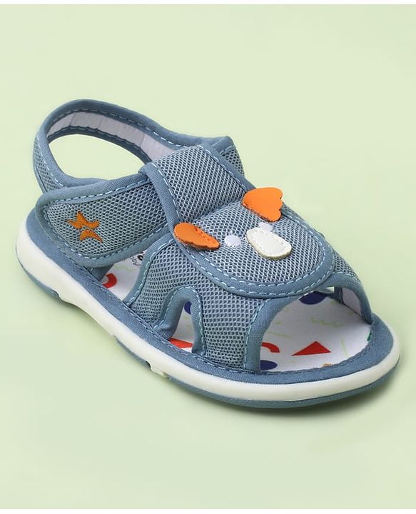 Cute Walk by Babyhug Velcro Closure Sandals With Wings Applique - Blue