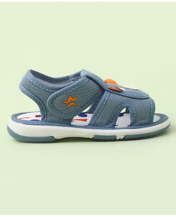 Cute Walk by Babyhug Velcro Closure Sandals With Wings Applique - Blue