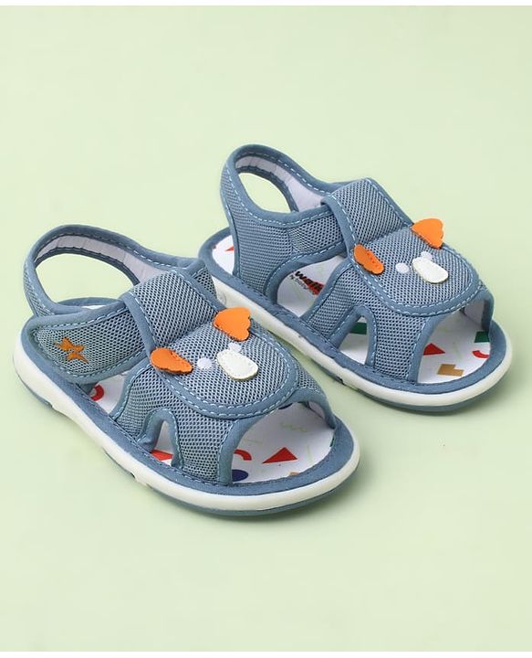 Cute Walk by Babyhug Velcro Closure Sandals With Wings Applique - Blue