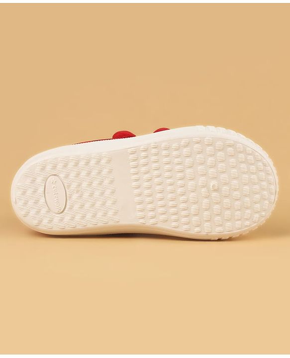 Cute Walk by Babyhug Velcro Closure Casual Shoes with Dino Print - Red