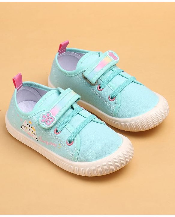 Cute Walk by Babyhug Casual Shoes With Velcro Closure & Cat Design - Purple