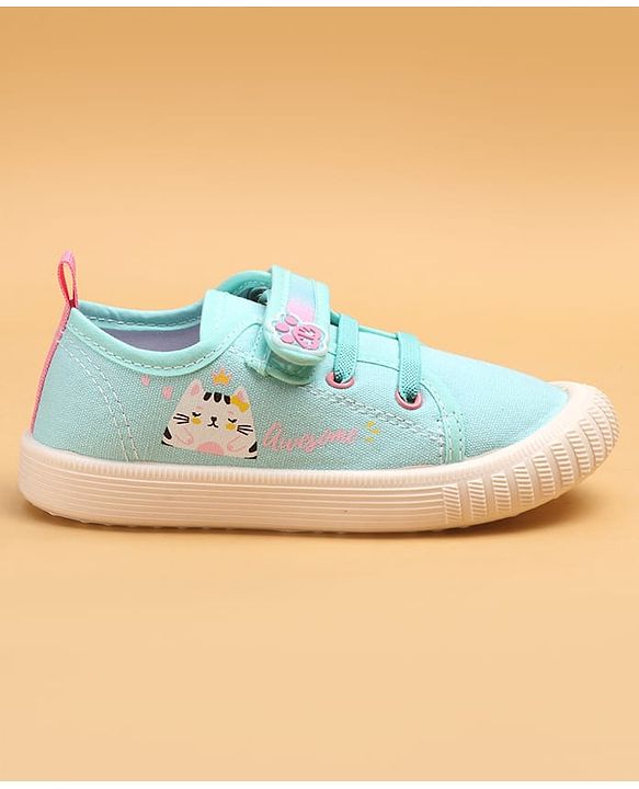 Cute Walk by Babyhug Casual Shoes With Velcro Closure & Cat Design - Purple