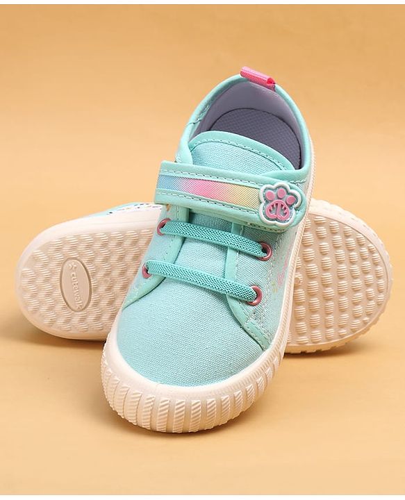 Cute Walk by Babyhug Casual Shoes With Velcro Closure & Cat Design - Purple