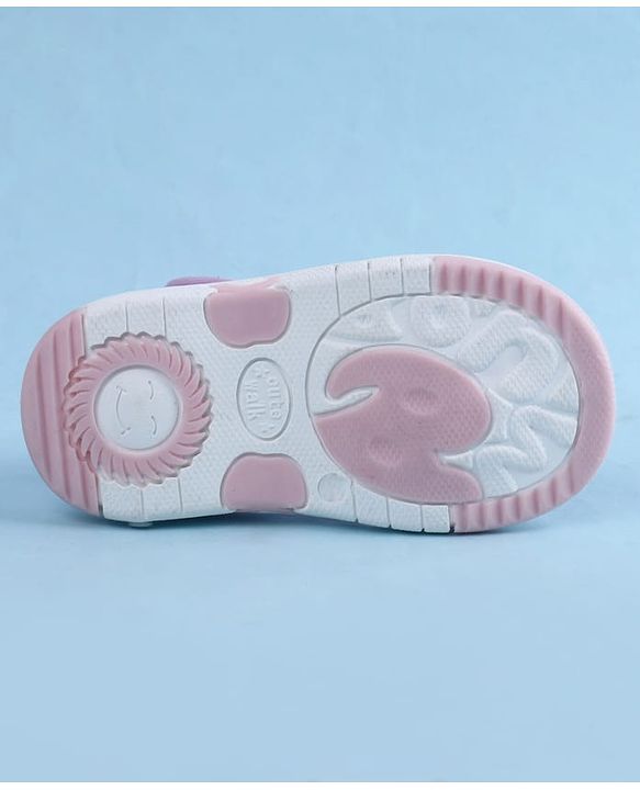 Cute Walk by Babyhug Sandal With Velcro Closure & Bird Applique - Purple
