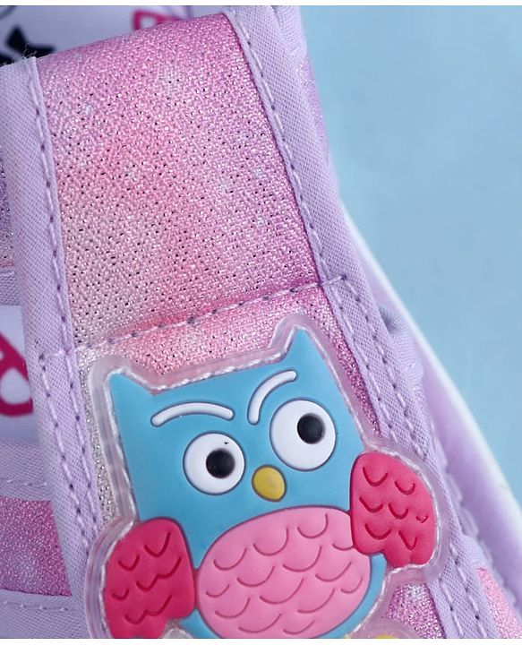 Cute Walk by Babyhug Sandal With Velcro Closure & Bird Applique - Purple