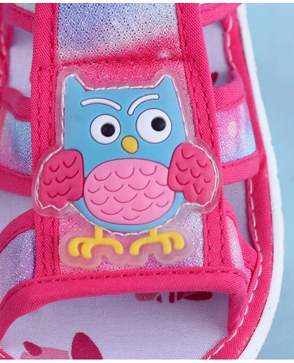 Cute Walk by Babyhug Sandal With Velcro Closure & Bird Applique - Purple