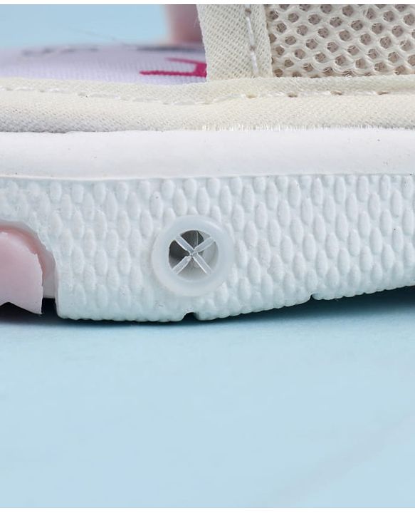 Cute Walk by Babyhug Velcro Closure Sandals With Seashell Applique - Beige