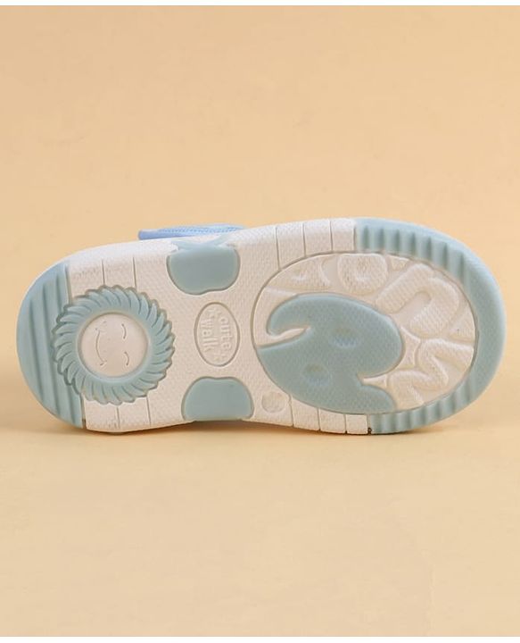 Cute Walk by Babyhug Velcro Closure Sandals With Seashell Applique - Beige