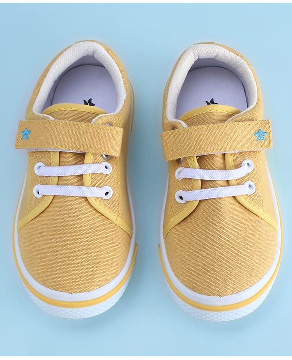 Cute Walk by Babyhug Velcro Closure Casual Shoes with Animal Print - Yellow
