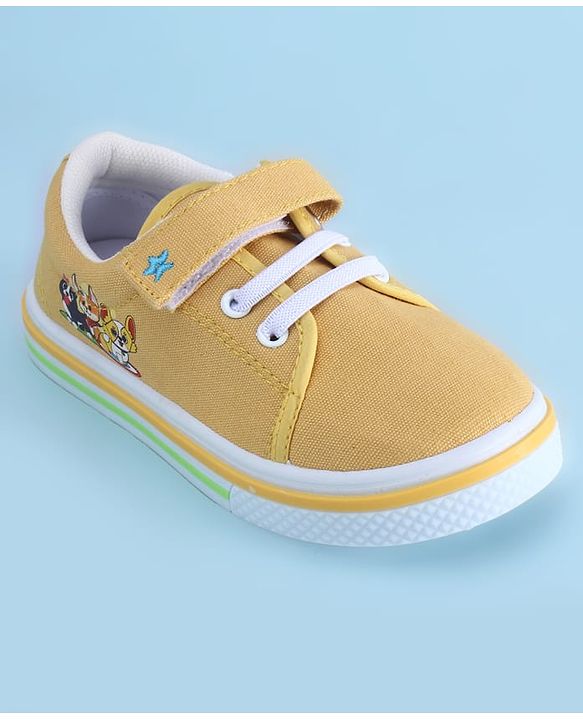 Cute Walk by Babyhug Velcro Closure Casual Shoes with Animal Print - Yellow