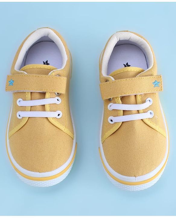 Cute Walk by Babyhug Velcro Closure Casual Shoes with Animal Print - Yellow