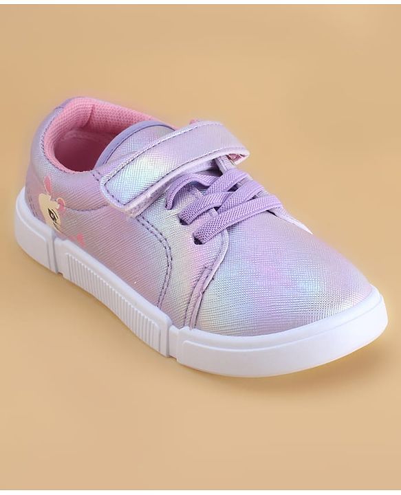 Cute Walk by Babyhug Velcro Closure Casual Shoes with Bunny Print - Blue