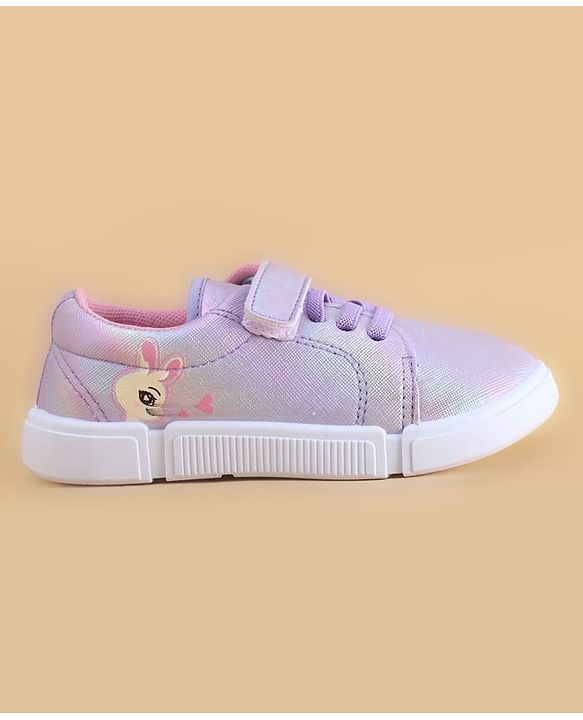 Cute Walk by Babyhug Velcro Closure Casual Shoes with Bunny Print - Blue