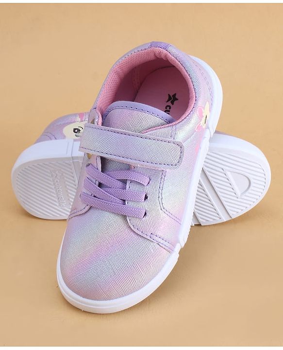 Cute Walk by Babyhug Velcro Closure Casual Shoes with Bunny Print - Blue