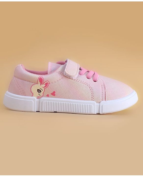 Cute Walk by Babyhug Velcro Closure Casual Shoes with Bunny Print - Blue