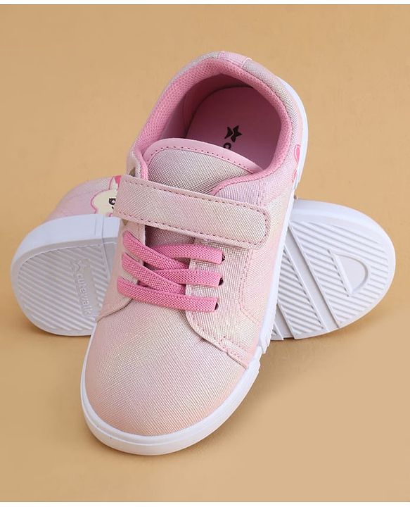 Cute Walk by Babyhug Velcro Closure Casual Shoes with Bunny Print - Blue