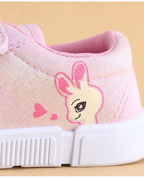 Cute Walk by Babyhug Velcro Closure Casual Shoes with Bunny Print - Blue